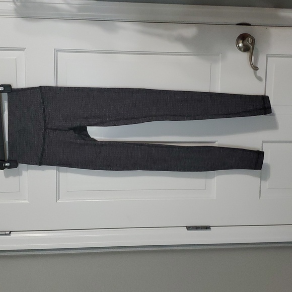 Lululemon Wunder Under HR 28inTights Luon Knit Heathered Black Sz 2 - Picture 3 of 4